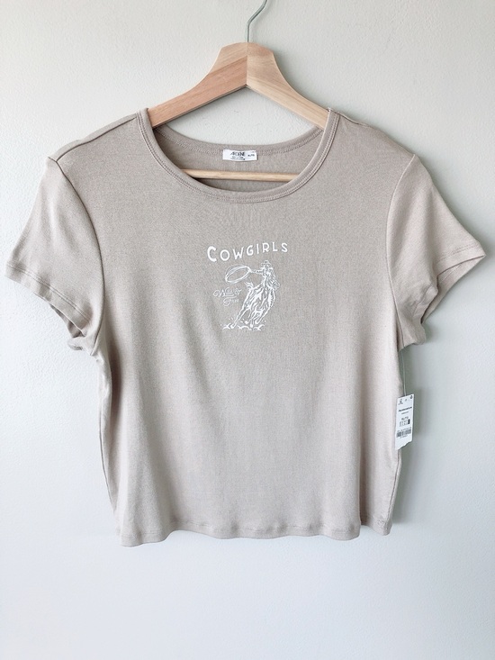 Ardene Tops - Cowgirls Graphic Tee Beige Women’s Top XL western county tshirt